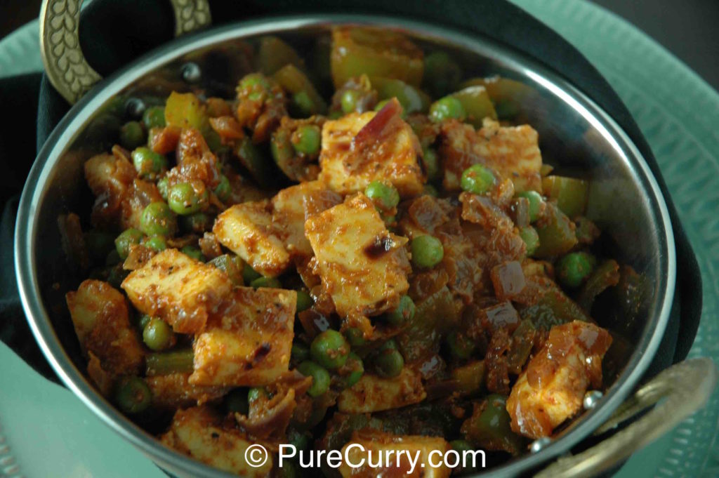 Paneer, Peas and Peppers