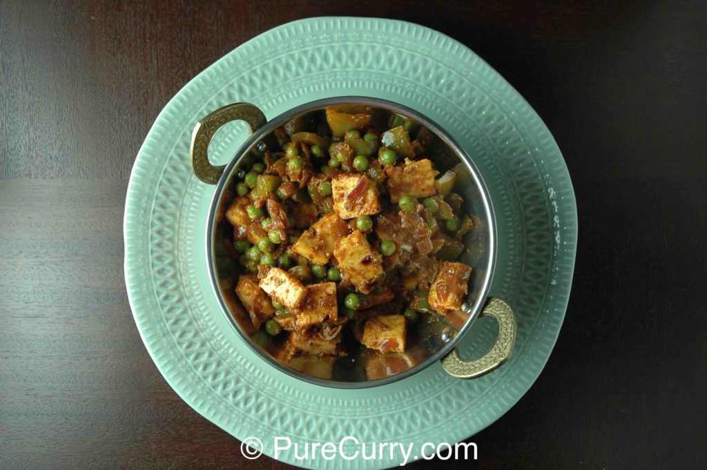 Paneer, Peas and Peppers
