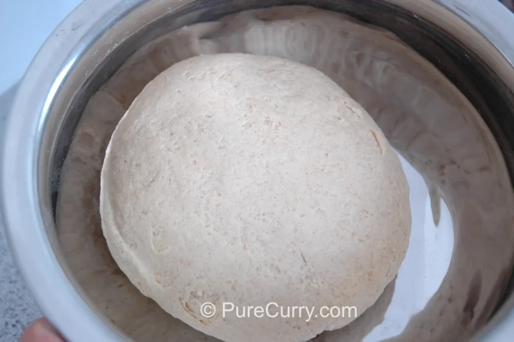 Dough ball made from wheat flour