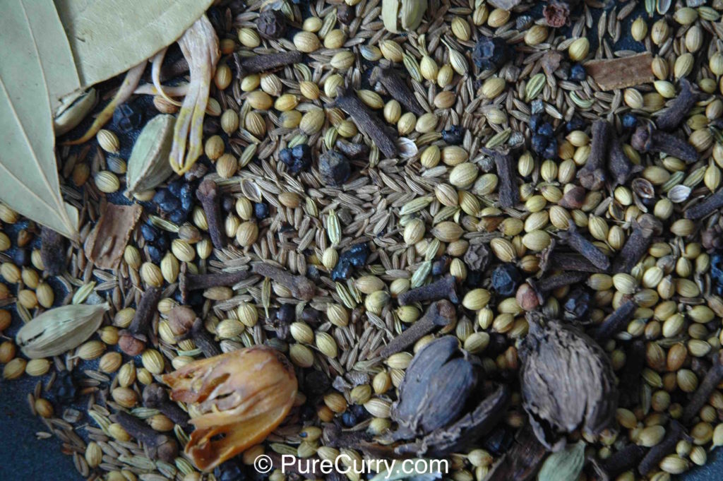 Garam Masala Cloves Cardamoms Fennel Bay Leaves Star Anise Cinnamon Coriander Seeds Cumin Seeds