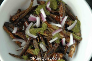 Crispy Okra Chaat