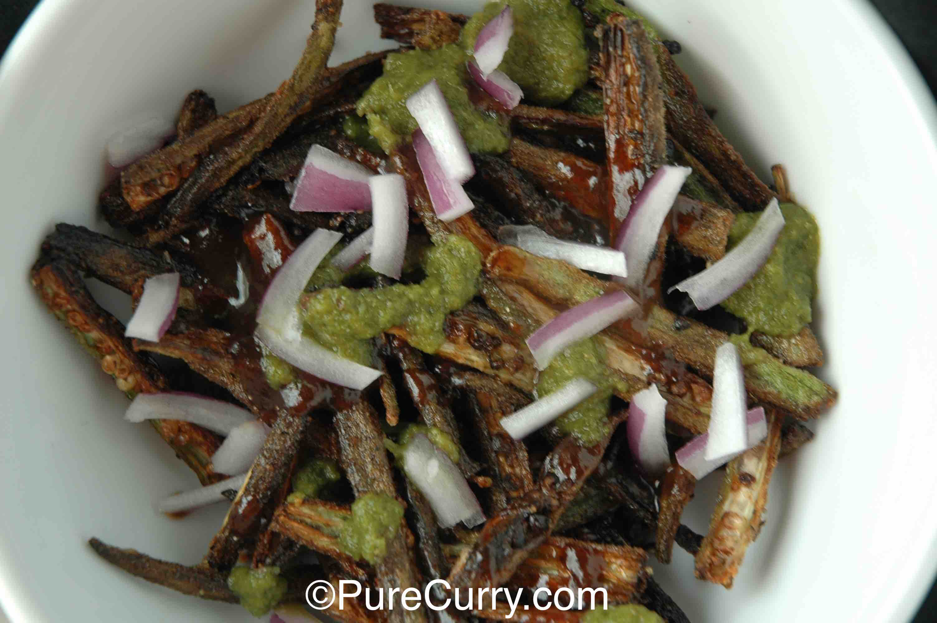 Crispy Okra Chaat