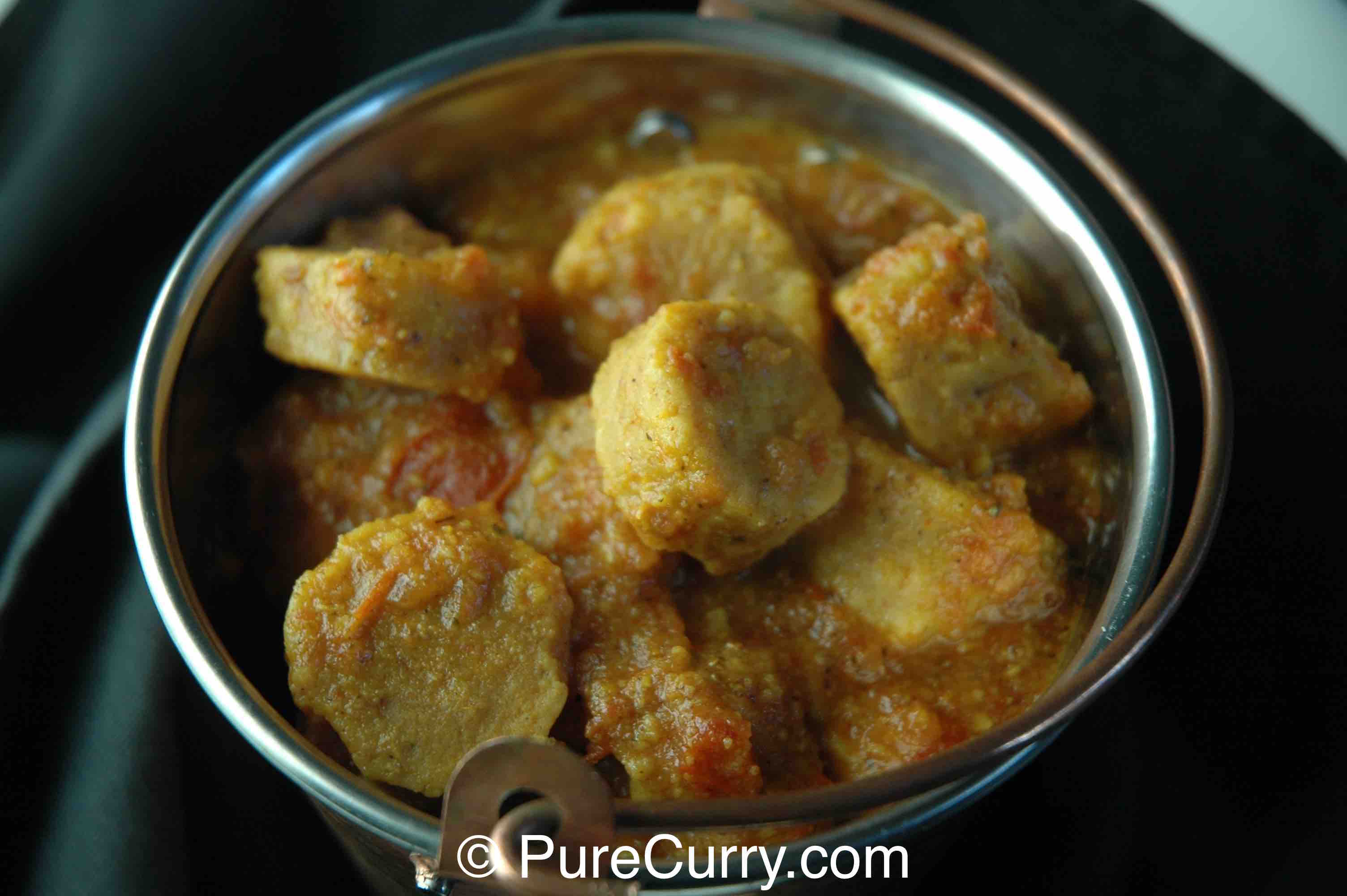 Gram flour dumplings, Besan ke Gatte, Besan ke dakre